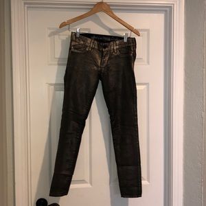 Skinny Gold/Black Jeans